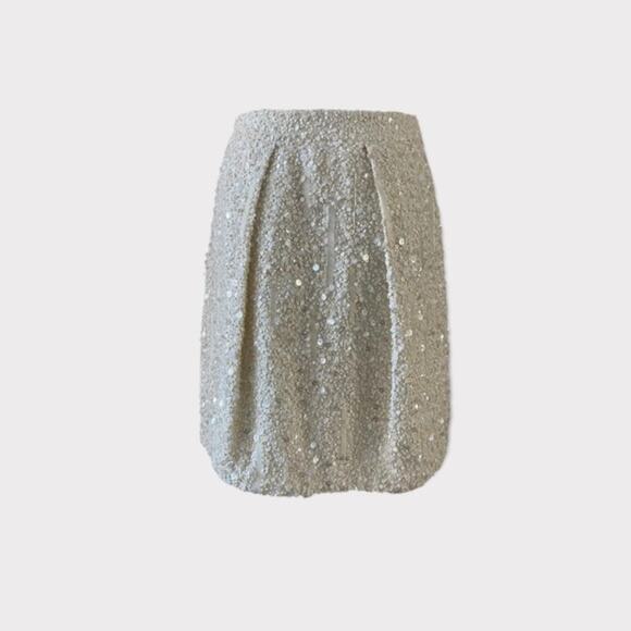Ports 1961 cream heavily beaded and sequin mini‎ skirt - Picture 1 of 4